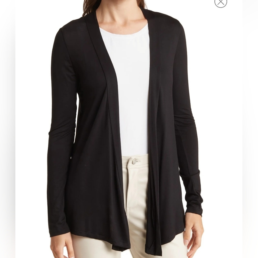 Renee C. Women's Solid Open Front Cardigan